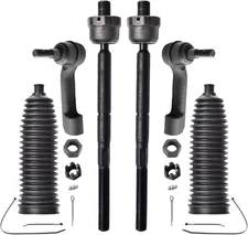 ASTARPRO 6pcs Front Inner and Outer Tie Rod Ends Complete Kit Boots... 