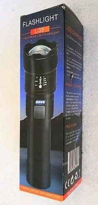 2025 USB Charging LED ZOOM FLASHLIGHT Has 300 Lumens Maximum & Battery Indicator