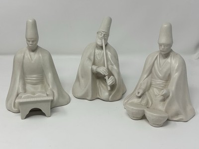 Vintage STL Japan Whirling Dervish Figurines Set 3 Sufi Musicians Mid Century 7 