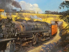 Railroad Art,Winfield,SP"Cab Forwards at Tehachapi" ,s/n (7320)