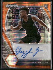 2021 Prizm Draft Picks Elyjah Goss Draft Picks Autographs Orange Pulsar /49