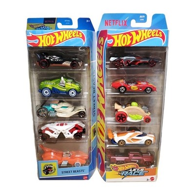 2 - Hot Wheels Netflix Let's Race Street Beasts 5 Pack Car De Asada Purrfect Lot