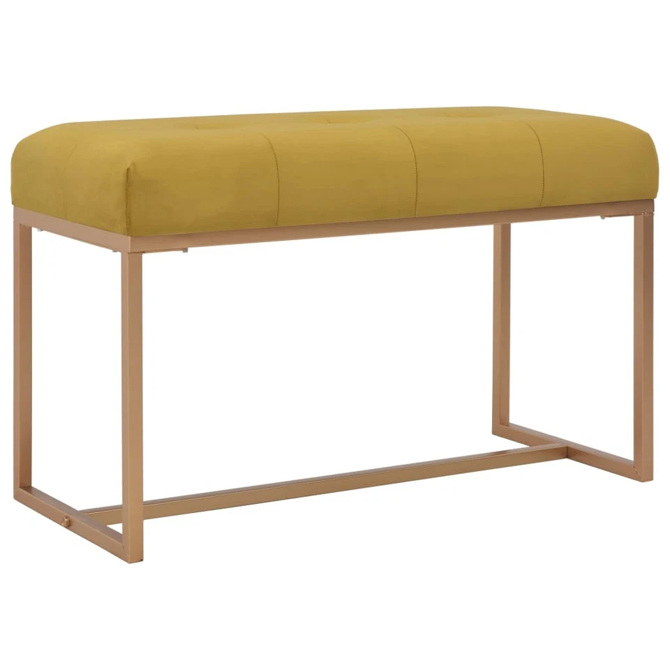 Banc 80 cm Gris Velours Tabouret Siège Banquette Pouf Salon Intérieure vidaXL - Photo 2/4