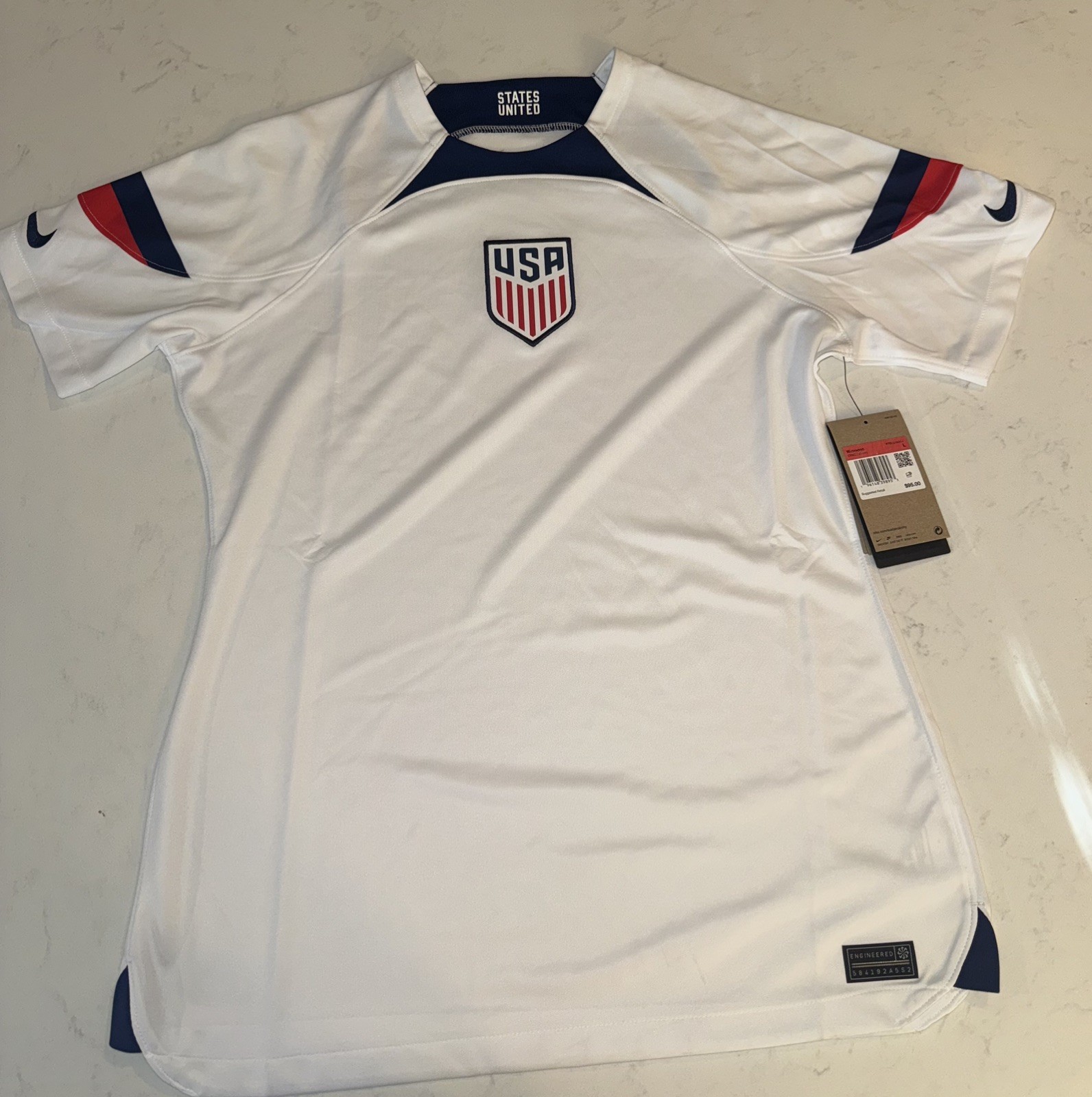 Nike Team USA Men's Size Large USMNT Home White Soccer Jersey DN0706-100 NWT