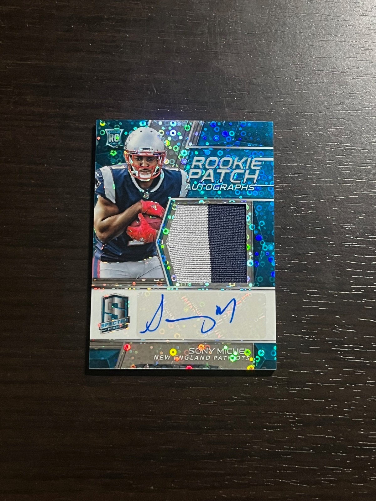 Sony Michel Panini Spectra #209 Patch Autograph-Neon Blue