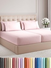 Split King 7 Piece Sheet Set Comfy Breathable Cooling Soft Hotel Luxury B...