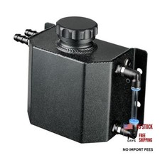 Coolant Overflow Tank, Aluminum Radiator Tank, Reservoir Expansion 1L Black