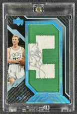 LARRY BIRD 2007-08 UPPER DECK BLACK NUMBERS MANU PATCH AUTO WHITE 1/1 CELTICS