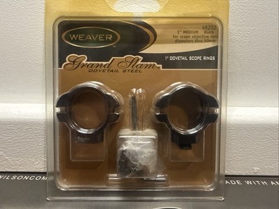 WEAVER 49202   1'' MEDIUM GLOSS GRAND SLAM DOVETAIL STEEL RINGS