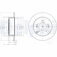 2X Delphi Bremsscheibe BG4260 FüR Kia