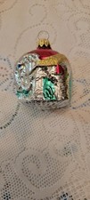 Elephant Tree Ornament West Germany Vintage Blown Glass Christmas Decoration