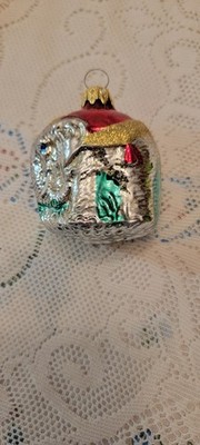 Elephant Tree Ornament West Germany Vintage Blown Glass Christmas ...