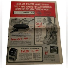 Vintage Sears, Roebuck and Co. Mail In Catalog February 1, 1972
