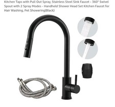 Kitchen Tap with Pull Out Spray-360°Swivel Spout with 2 Spray Modes- (see pics)