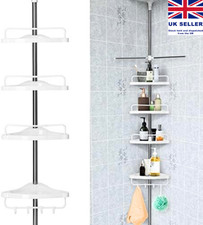 4 Tier Telescopic Bathroom Wall Corner Rack Shelf Shower Caddy Storage Organizer