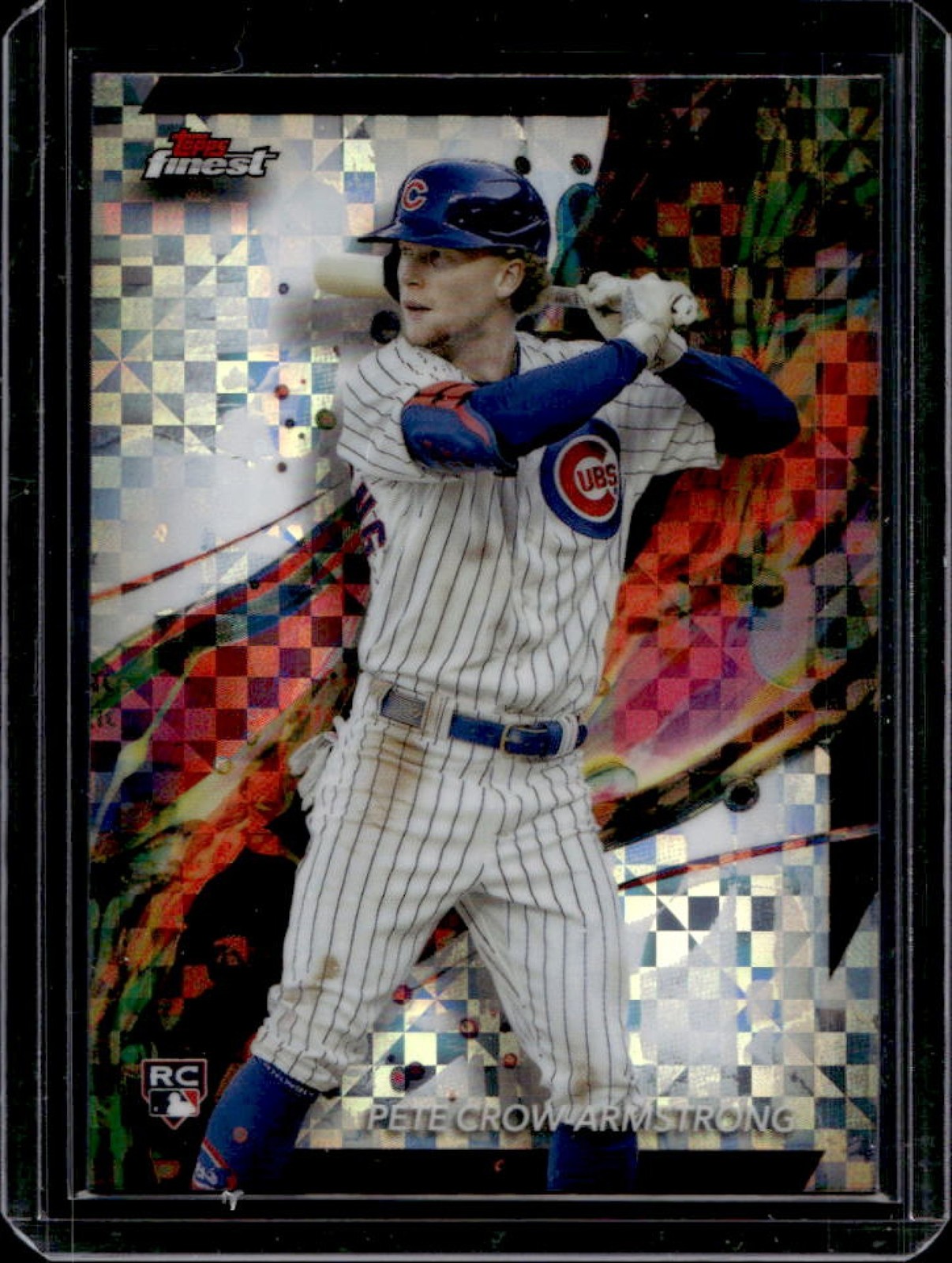 2024 Topps Finest Pete Crow-Armstrong RC Checkerboard Refractor Rookie #53 Cubs