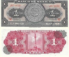 Mexico: $ 1 Peso Azteca 20 VIII 58 Banco de Mexico UNC.