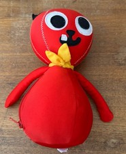 2007 Brio Plush Red Cat Stuffed Carry Bag Designed In Sweden HTF 