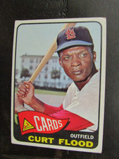 Curt Flood St Louis Cardinals 1965 Topps Baseball Card #415 Excellent Condition