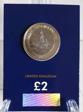 2015 £2 TWO POUND COIN WW1 ROYAL NAVY UK BUNC ON CARD THE FIRST WORLD WAR MINT  