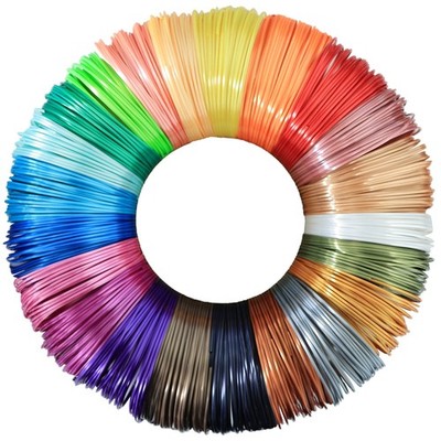 22 Colors 1.75mm Silk Shiny PLA 3D Filament Refill, Each Color 4M, Total 88m ...