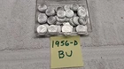 1956-D ROOSEVELT DIMES 90% SILVER BRILLIANT UNCIRCULATED ($7.00 each)