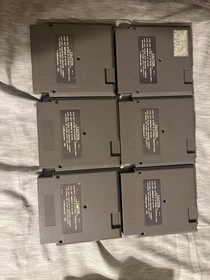 Original NES Game Cartridge Lot Of 6 Super Mario, Excitebike, Pro Am, Tetris