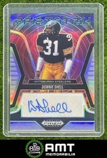 Donnie Shell 2025 Panini Prizm Black Prizmatrix Auto Silver Steelers