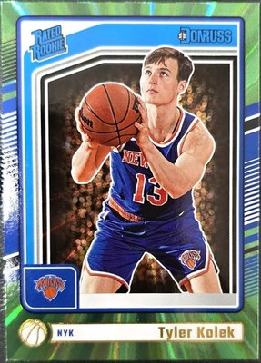 Tyler Kolek Green Laser #249 RC Knicks Rated Rookie Donruss