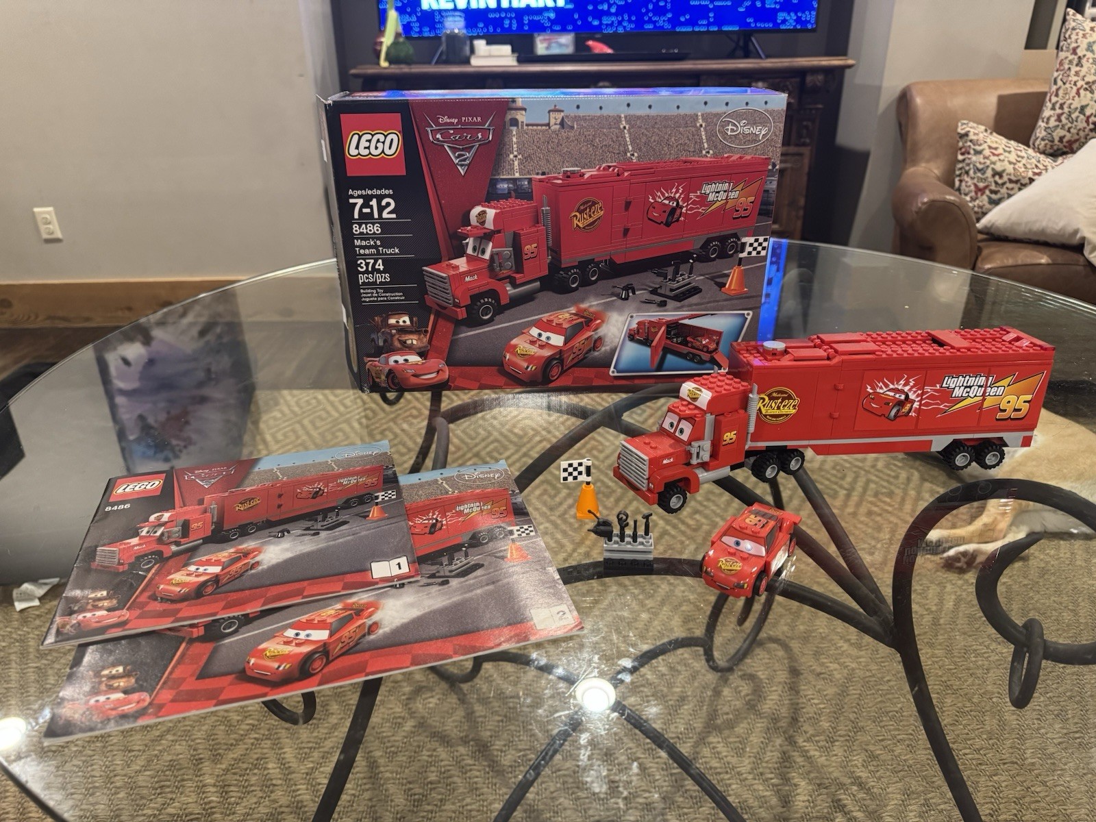 RETIRED SET🔥: LEGO Cars: Mack's Team Truck (8486) 100% Complete w/ Box