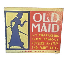 Vintage Old Maid Card Game: 1-17 Pairs of Cards Plus Old Maid in Original Box