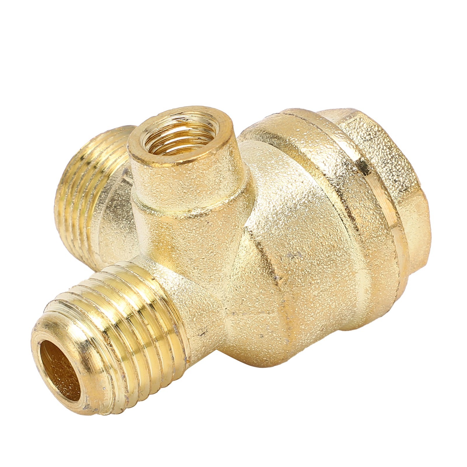 New 3Pcs Check Valve 3 Way Brass Air Compressor Thread Central Pneumatic