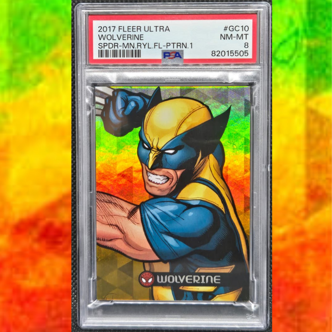 Wolverine /25 Royal Foil 2017 Fleer Ultra Spider-Man Pattern 1 PSA 8 #GC10