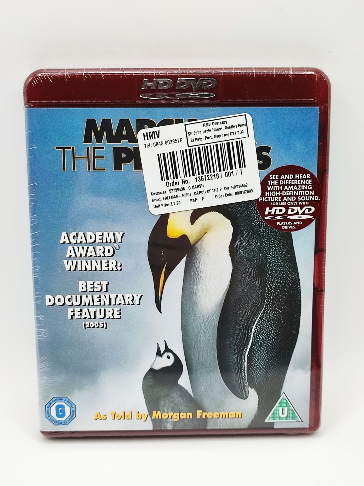 2007 FACTORY SEALED HD DVD - MARCH OF THE PENGUINS - GREAT CONDITION