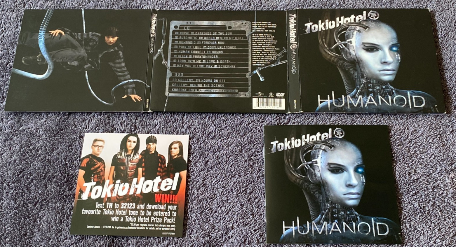 TOKIO HOTEL Humanoid Deluxe CD DVD Digipak English 2009 W/Ringtone Insert NM CDN