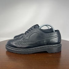 Dr Martens Oxford 3989 Shoes Men 6 Black Leather Smooth Wingtip Brogue Derby W7