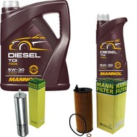 Inspektionspaket 6L Mannol TDI 5W-30 FüR BMW E81 118D 116D E87 123D E83 2.0D