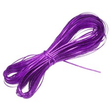 103 Yard Metallic Thread Cord, 3mm 0.12inch Flat Rope Ribbon String,Dark Purple