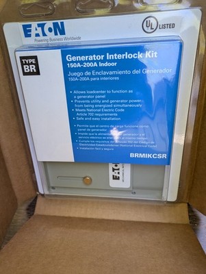 NEW IN BOX  GENUINE Eaton Mechanical Generator Interlock Kit 150A-200A BRMIKCSR