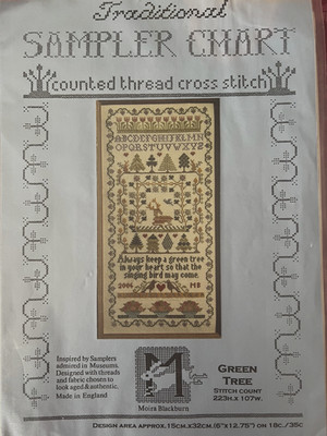 Moira Blackburn- Green Tree Sampler chart