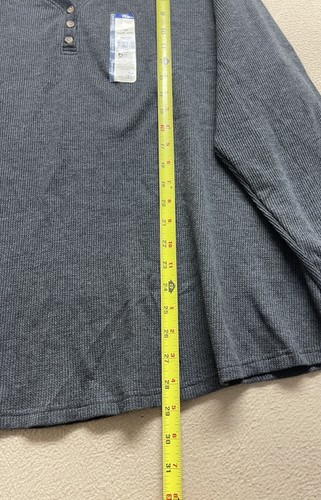New Terra&Sky Womens Waffle Knit Henley Top Plus Size 3X Long Sleeve Blouse Gray - Picture 8 of 11