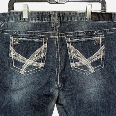Vintage Twenty One Black Rue 21 Blue Womens Regular Low rise Skinny Jeans, 11/12
