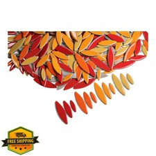 VerzTile Petal Ceramic Mosaic Tiles Red Orange Mix for Crafts Art Projects