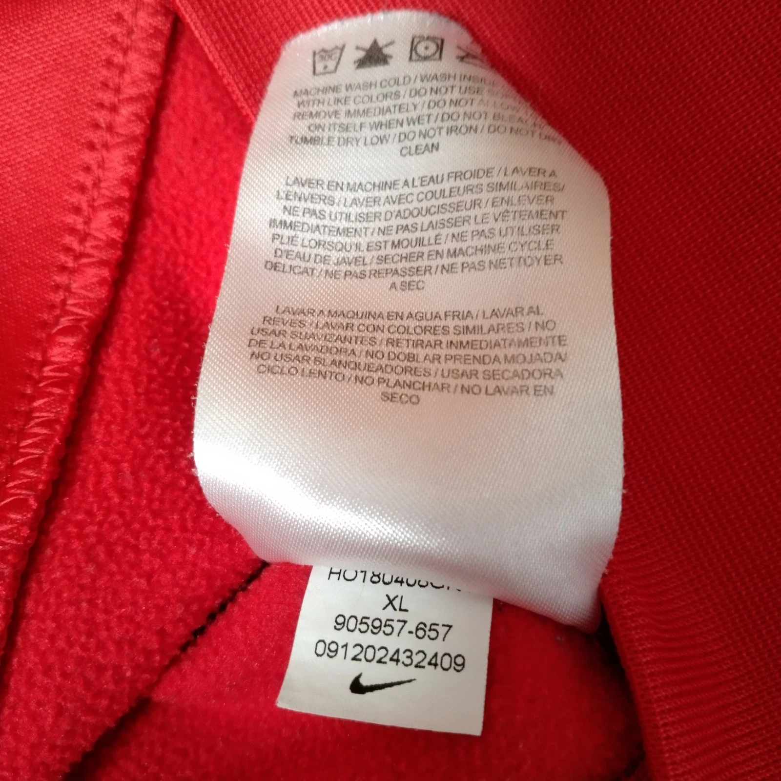 COACH Felpa Nike Calcio con Cappuccio Uomo XL Rossa Felpa con Cappuccio Sport Atletica Allenamento LEGGI