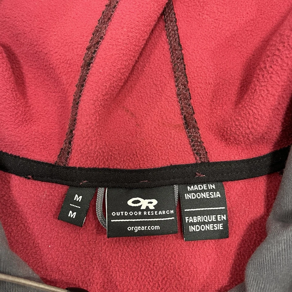 Chaqueta Outdoor Research Salida para mujer mediana cremallera completa sudadera con capucha mezcla de lana polar Foto 3 de 4