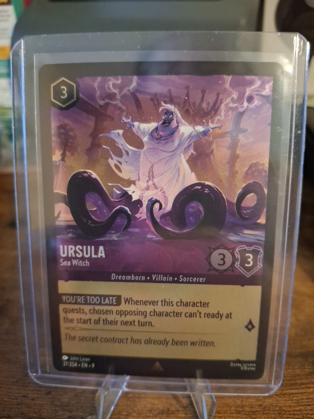 Disney Lorcana Fabled Ursula Sea Witch Cold Foil 37/204 NM Rare