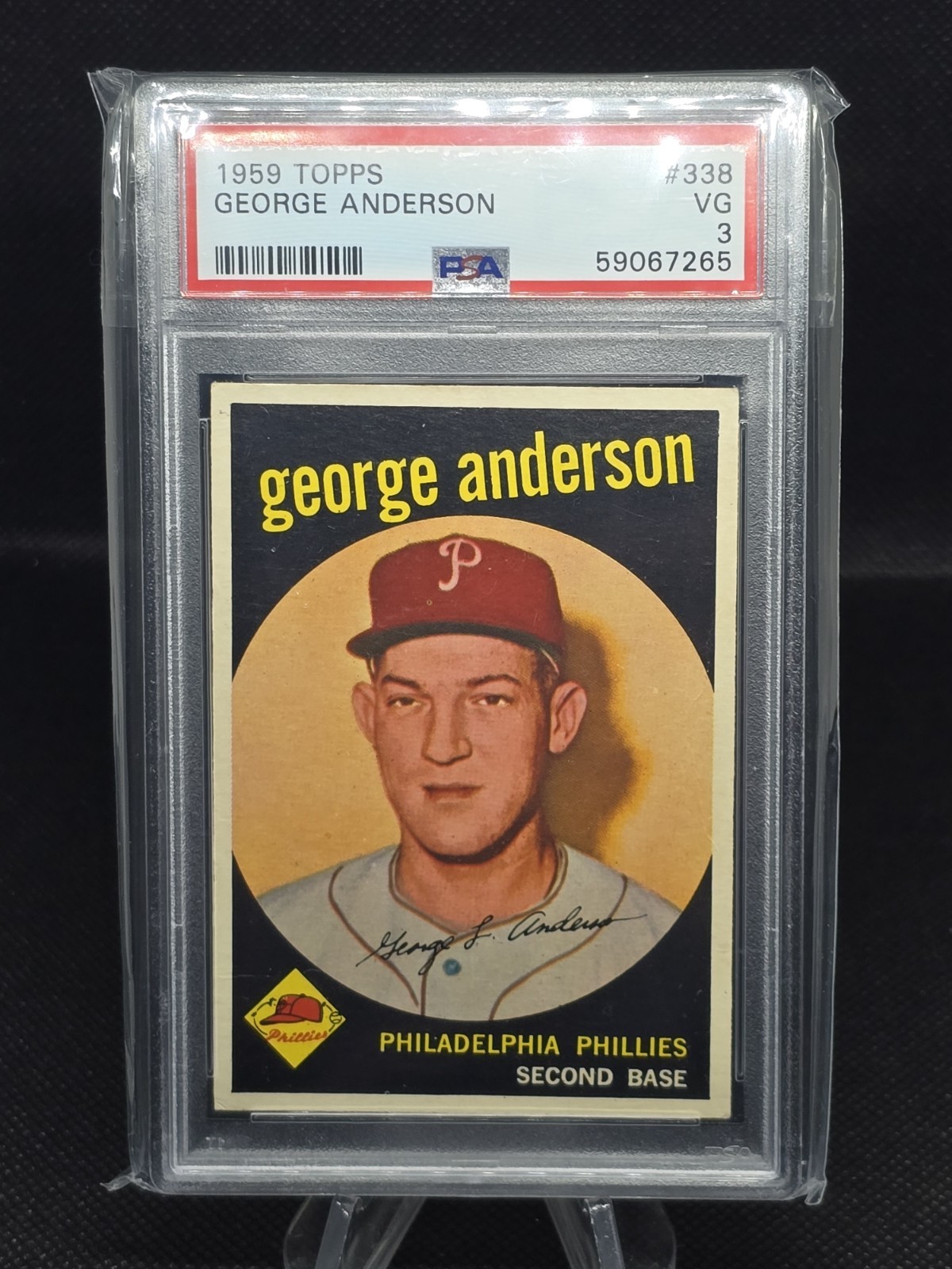 1959 TOPPS #338 GEORGE ANDERSON PSA 3