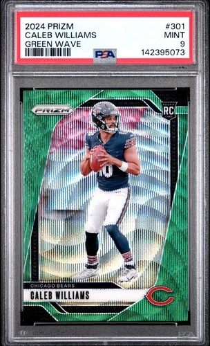 2024 Panini Prizm - Rookies Caleb Williams #301 Green Wave Prizm (RC)