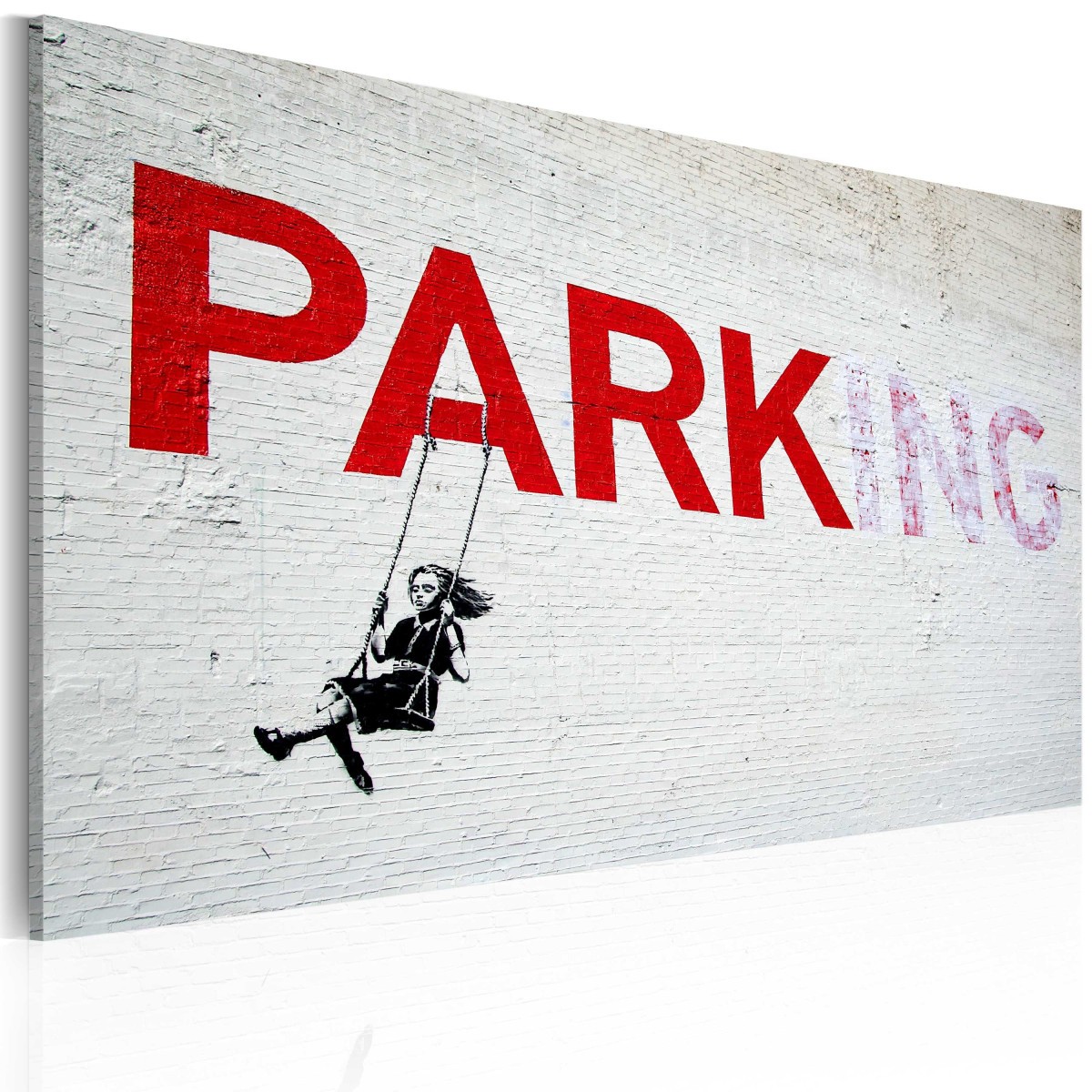 Tableau Banksy Parking 40x60cm de décoration murale street art moderne en toile