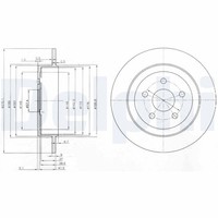 2X Delphi Bremsscheibe BG3593 FüR Cirrus JR Cruiser Sebring Neon PT Chrysler PL